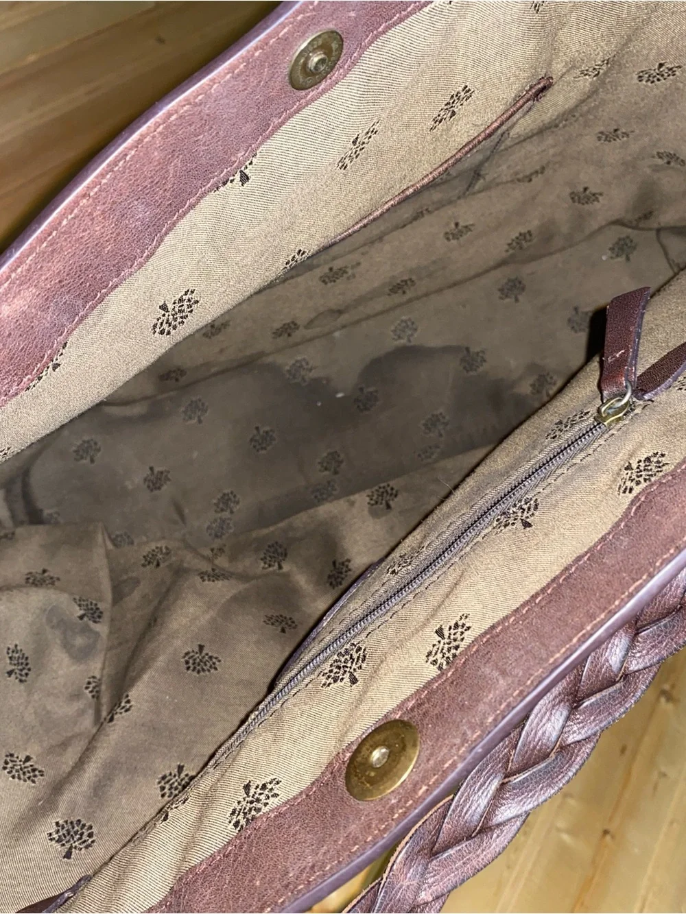 Mulberry Alexa Hobo Bag Dark Brown Leather Shoulder Bag with Front Buckle Pocket - Picture 12 of 14